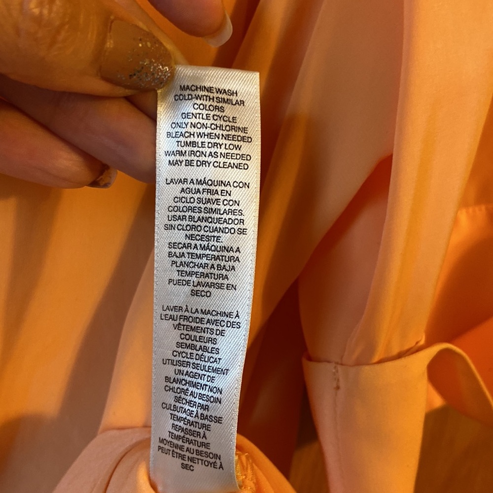 Chico’s Light Orange Long Tunic. Size 3 (16) - Picture 9 of 9